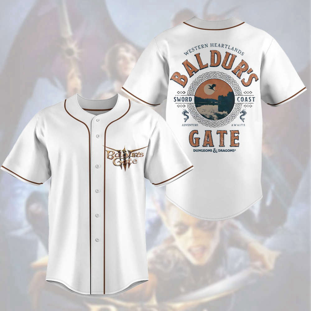 Baldur s Gate 3 Baseball Jersey Astarion High Elf Shirt - Video Game Jersey Perfect Gift for Fans - Aopprinter baseball jersey product view 1