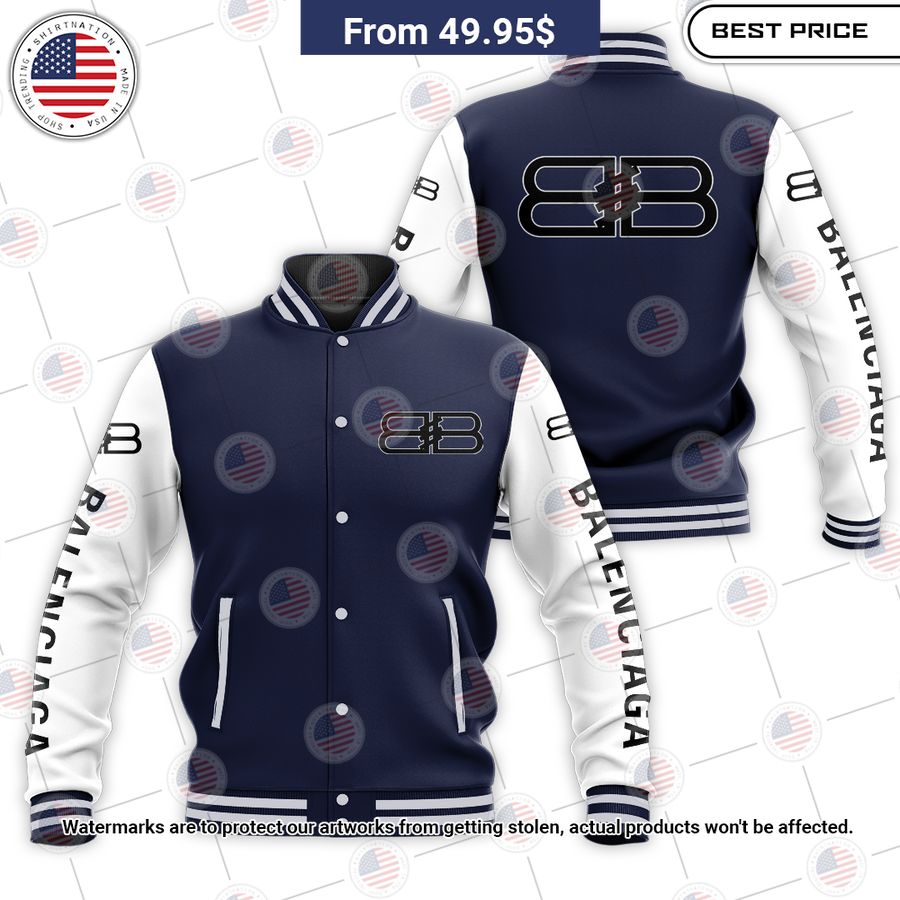 HOT Balenciaga Baseball Jacket baseball jersey product view 1