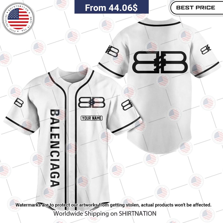 HOT Balenciaga Custom Baseball Shirt baseball jersey product view 1