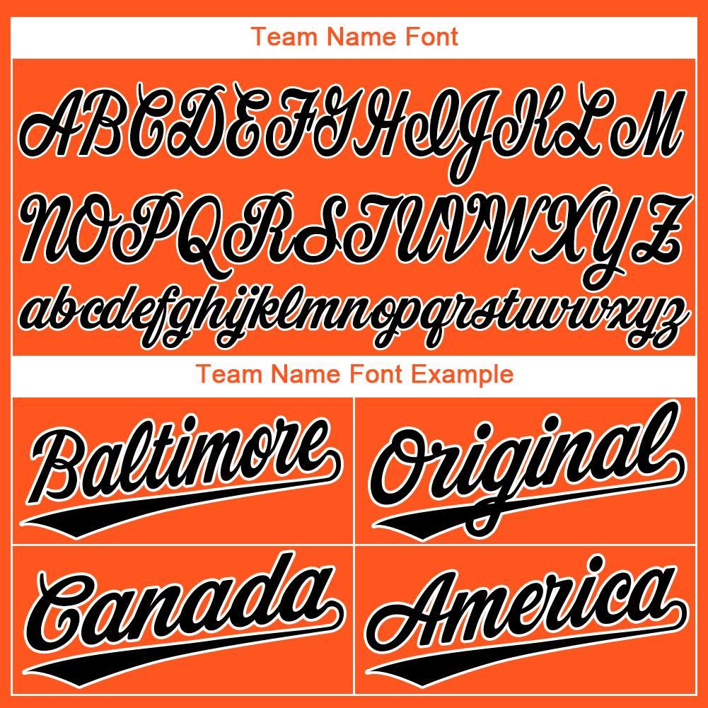 Custom Orange Black-White Baseball Jersey baseball jersey product view 5