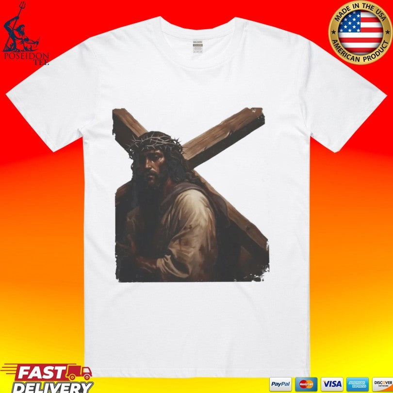 Bam Margera Jesus Carrying The Cross T-shirt Unisex T-shirt, Sweatshirt, Hoodie, Long Sleeve Tee - T-Shirt, Sweatshirt, Hoodie