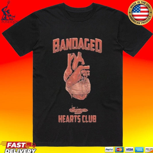 Bandaged Hearts Club T-shirt Unisex T-shirt, Sweatshirt, Hoodie, Long Sleeve Tee - T-Shirt, Sweatshirt, Hoodie