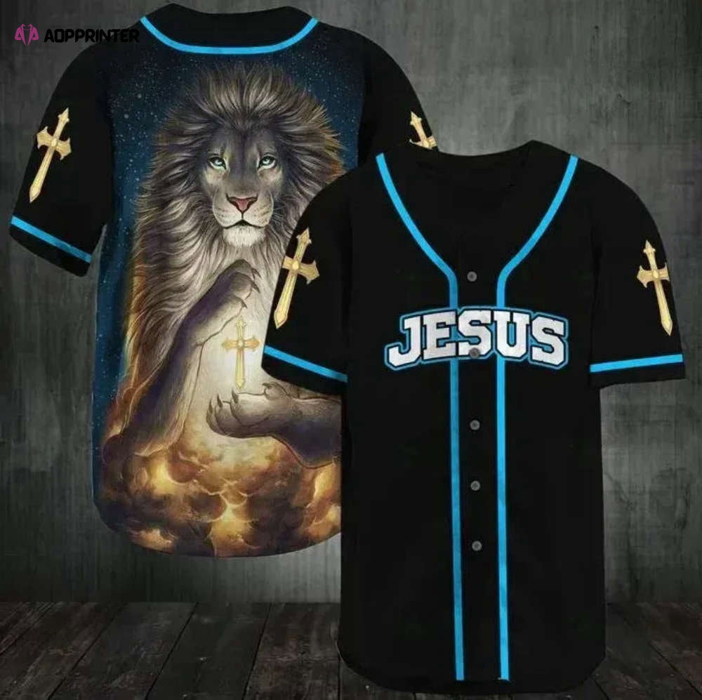 Baseball Tee Miraculous lion with a shining cross Baseball Jersey 137 - Aopprinter baseball jersey product view 1