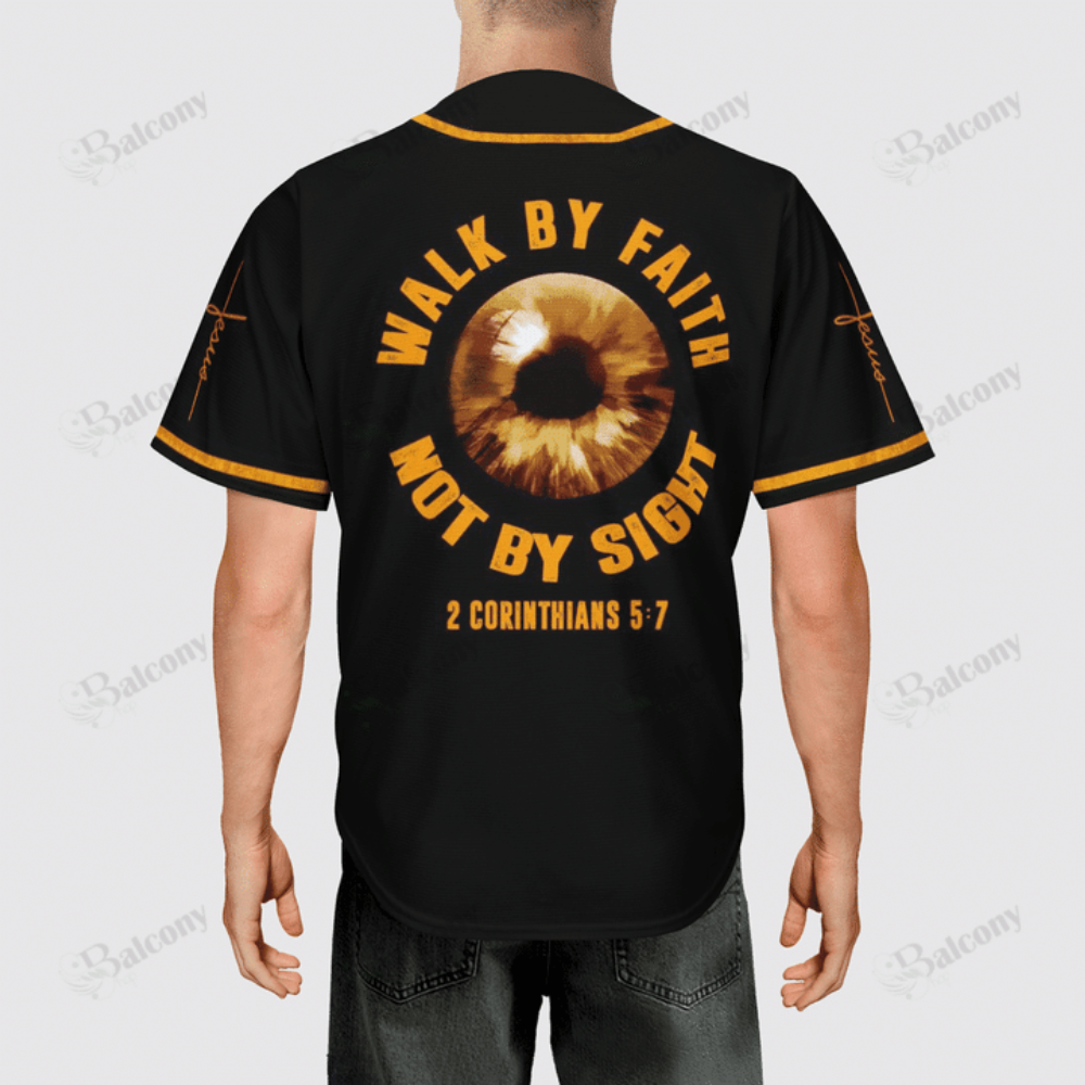 Walk by Faith: Baseball Tee Jersey - Play with Confidence - Aopprinter baseball jersey product view 3
