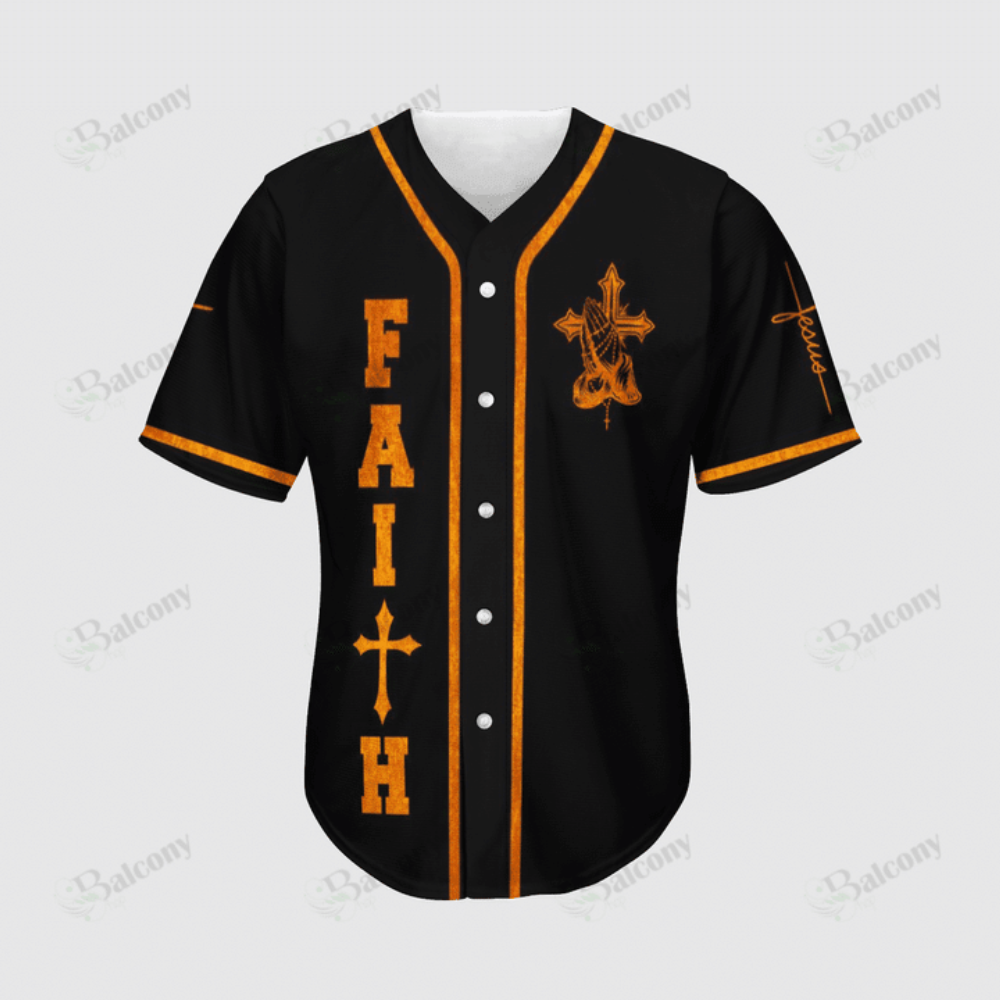 Walk by Faith: Baseball Tee Jersey - Play with Confidence - Aopprinter baseball jersey product view 5