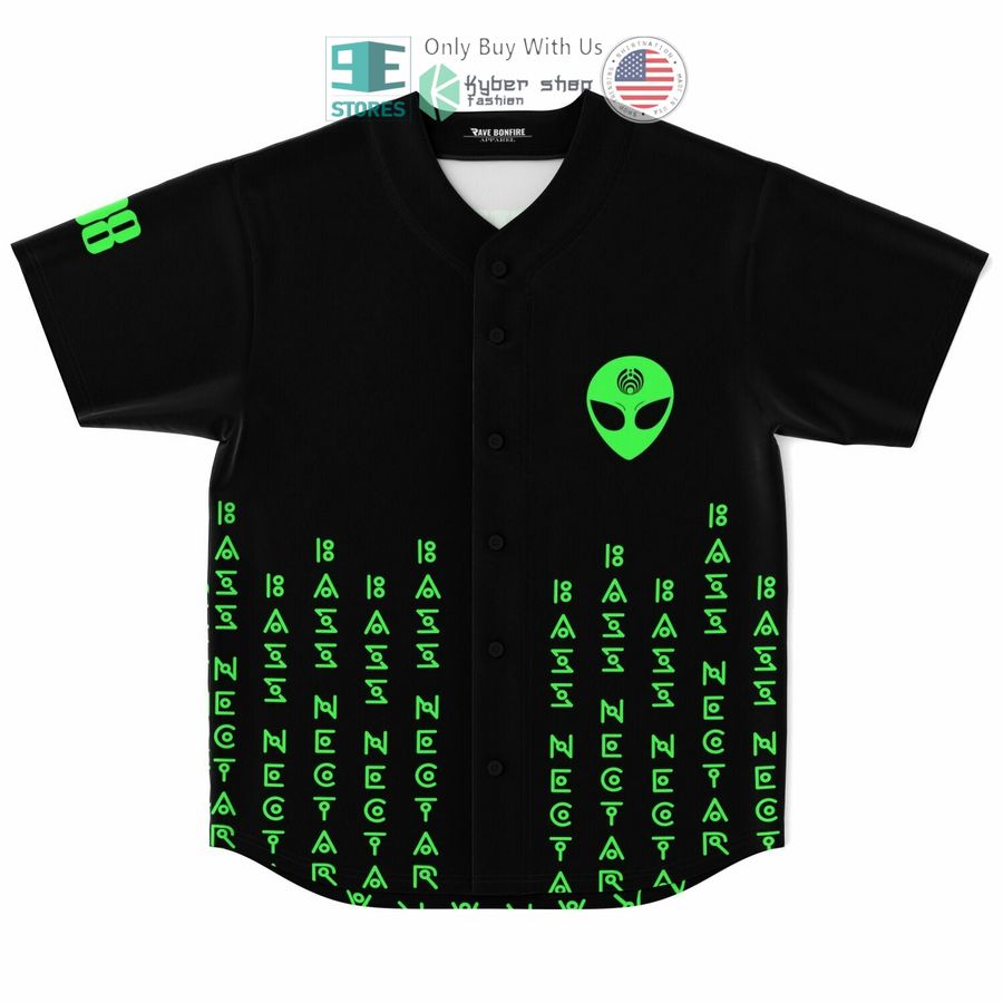 BEST Basshead black green Baseball Jersey baseball jersey product view 1