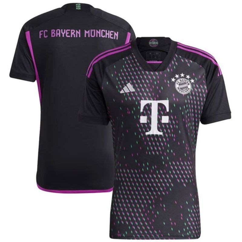 bayern münchen black 2023 24 away soccer jersey sports jersey product view 1