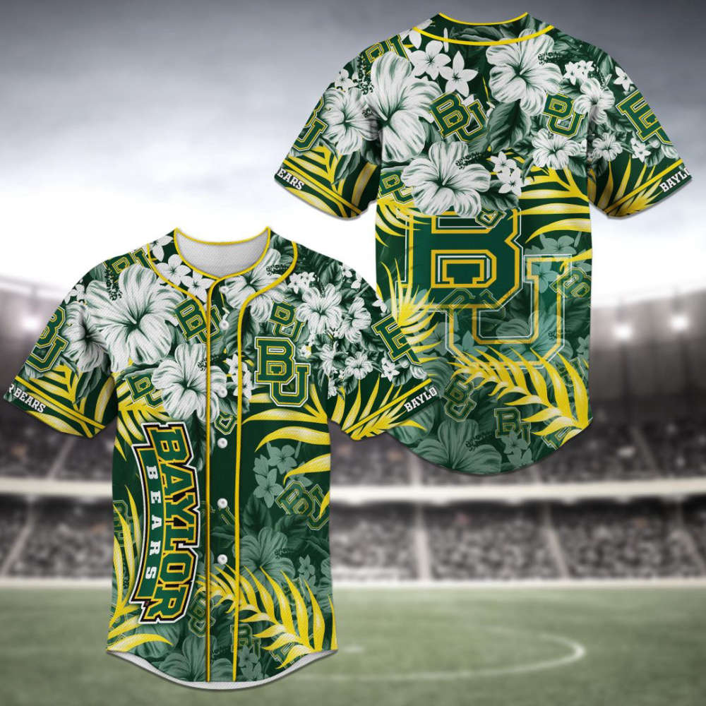 Baylor Bears Baseball Jersey Personalized 2023 BJ0203 - lylyprint.com baseball jersey product view 2