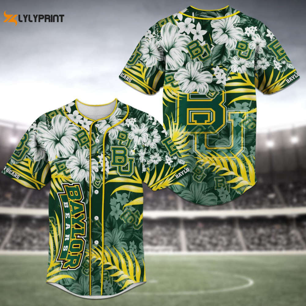 Baylor Bears Baseball Jersey Personalized 2023 BJ0203 - lylyprint.com baseball jersey product view 1