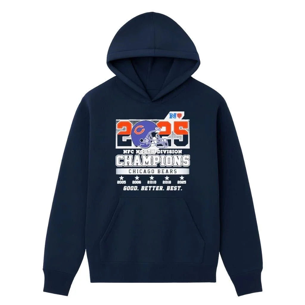 Bears 2025 NFC North Division Champions Good Better - Adult & Kids T-Shirts, Sweatshirts & Hoodies apparel design preview 3