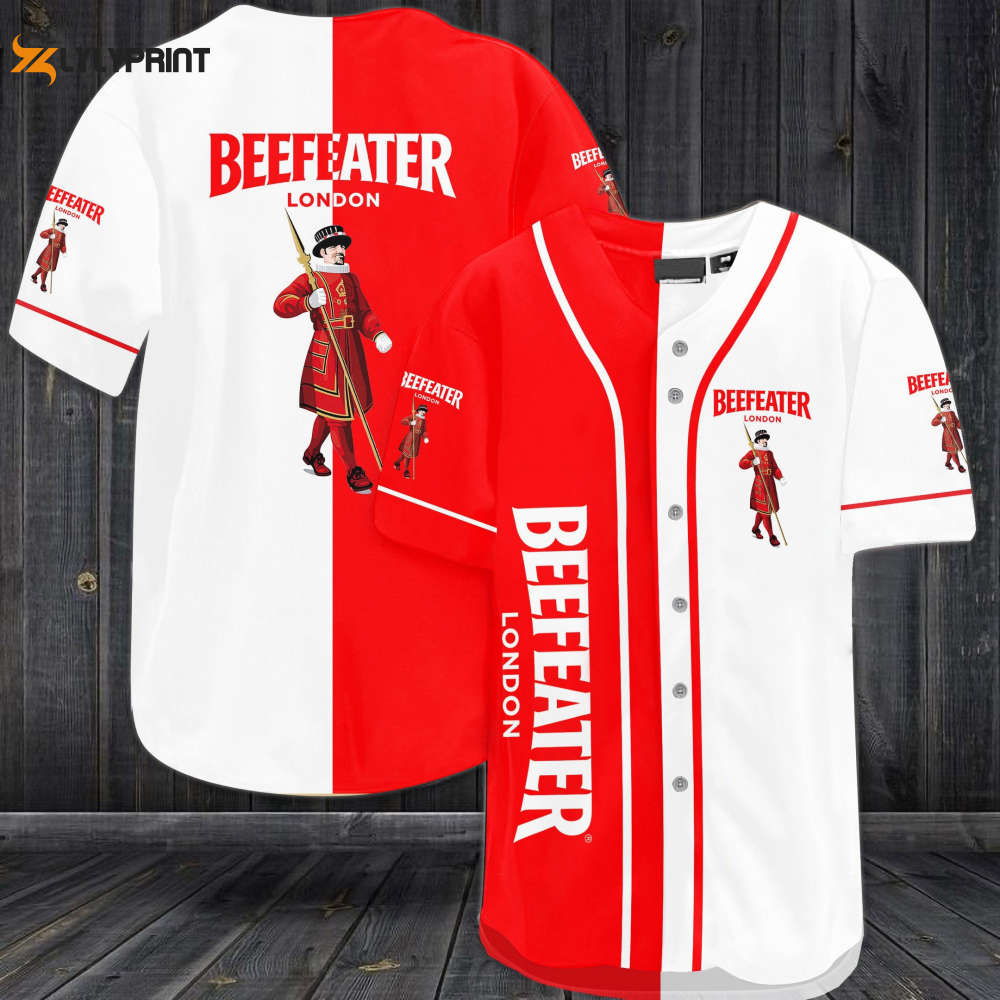 Beefeater Gin Baseball Jersey - lylyprint.com baseball jersey product view 1