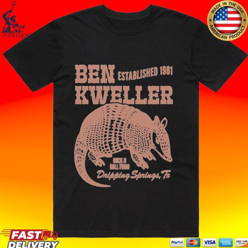 Ben Kweller 2026 Merch Drop The Armadillo For Red Rocks In Dripping Springs Tx T-shirt Unisex T-shirt, Sweatshirt, Hoodie, Long Sleeve Tee - T-Shirt, Sweatshirt, Hoodie