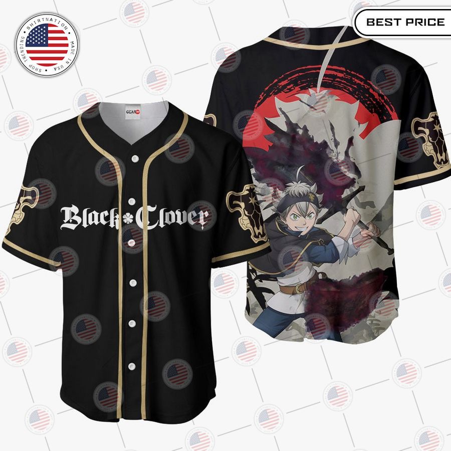 BEST Black Clover Asta Baseball Jersey baseball jersey product view 1