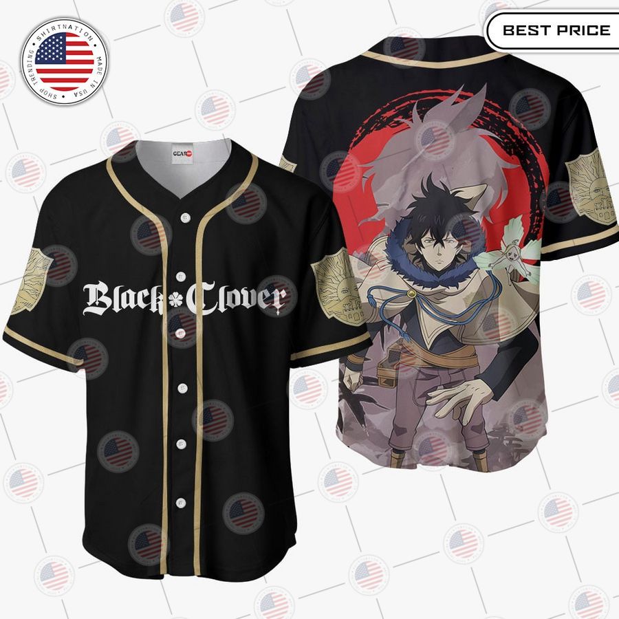 BEST Black Clover Yuno Grinberryall Baseball Jersey baseball jersey product view 1