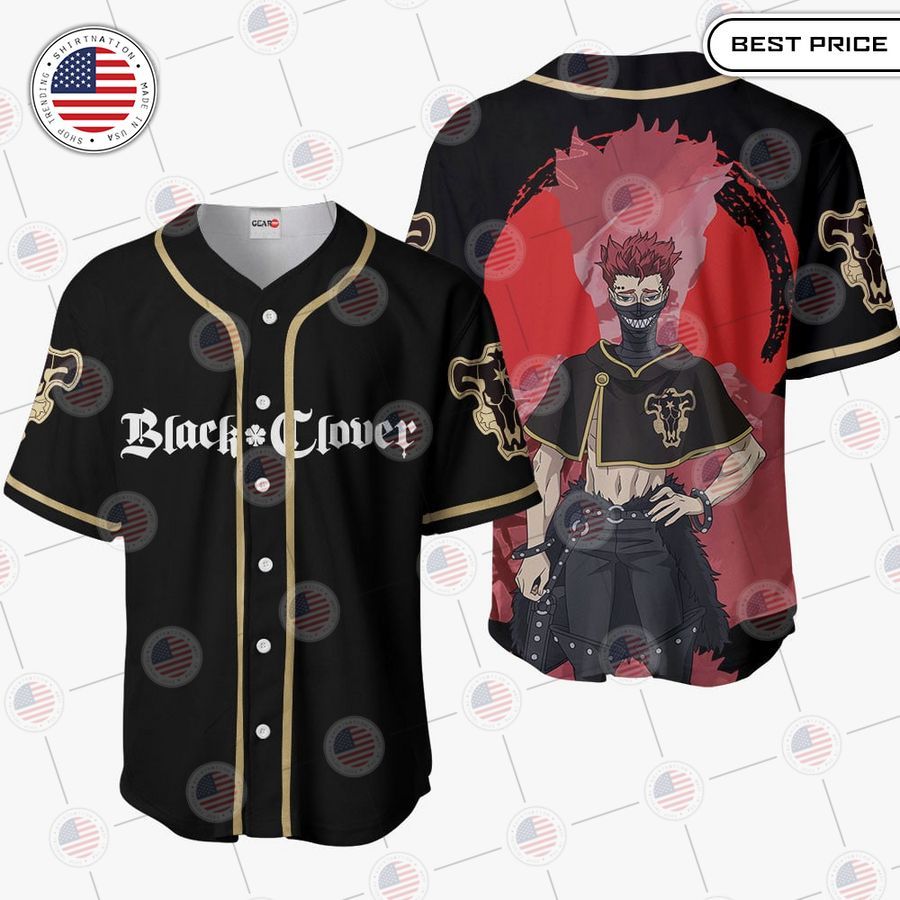 BEST Black Clover Zora Ideale Baseball Jersey baseball jersey product view 1