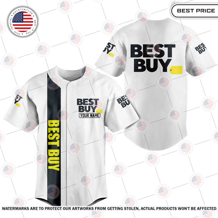 NEW Best Buy Custom Baseball Jersey baseball jersey product view 1