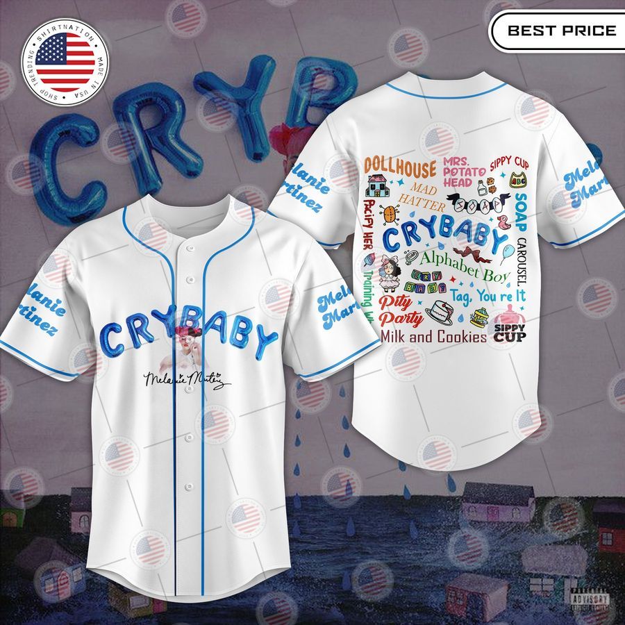 BEST Melanie Martinez Cry Baby Blue Baseball Jersey baseball jersey product view 1