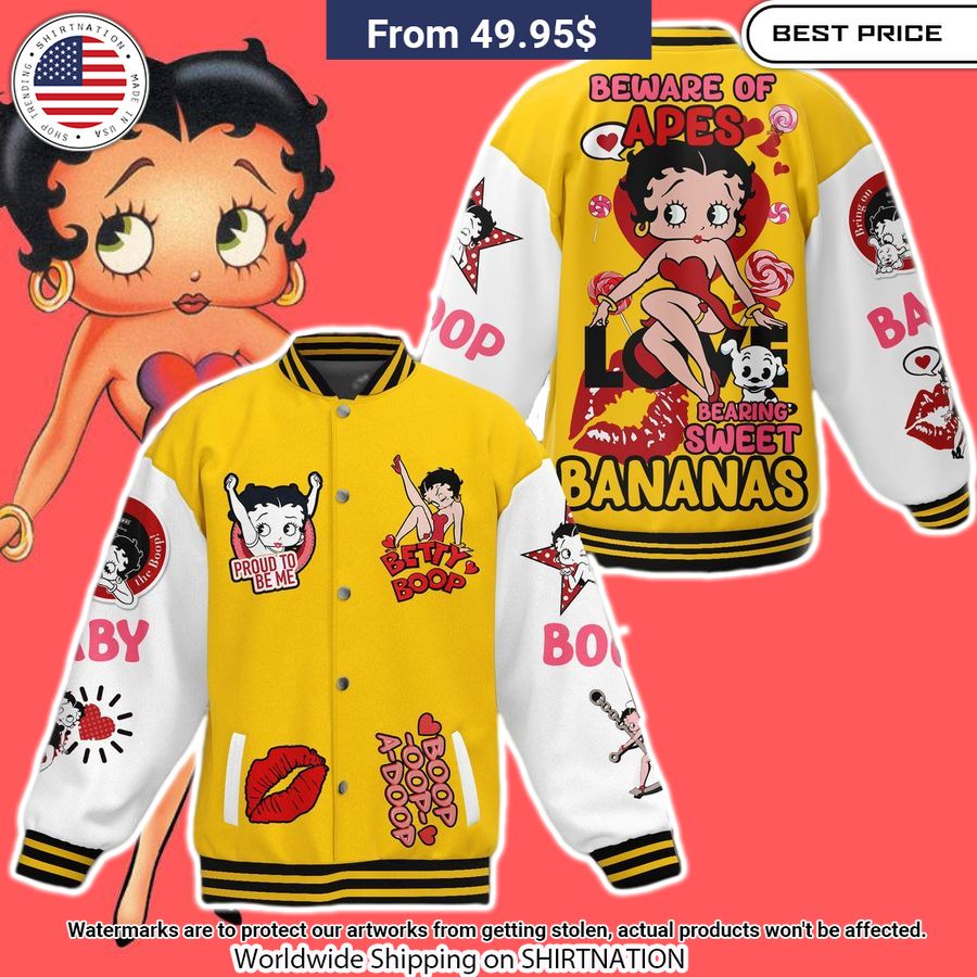 Betty Boop Proud To Be Me Baseball Jacket baseball jersey product view 1