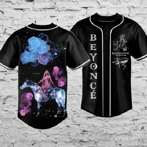 Beyonce Purple smok Baseball Jersey, Beyonce Renaissance Jersey - lylyprint.com baseball jersey product view 3