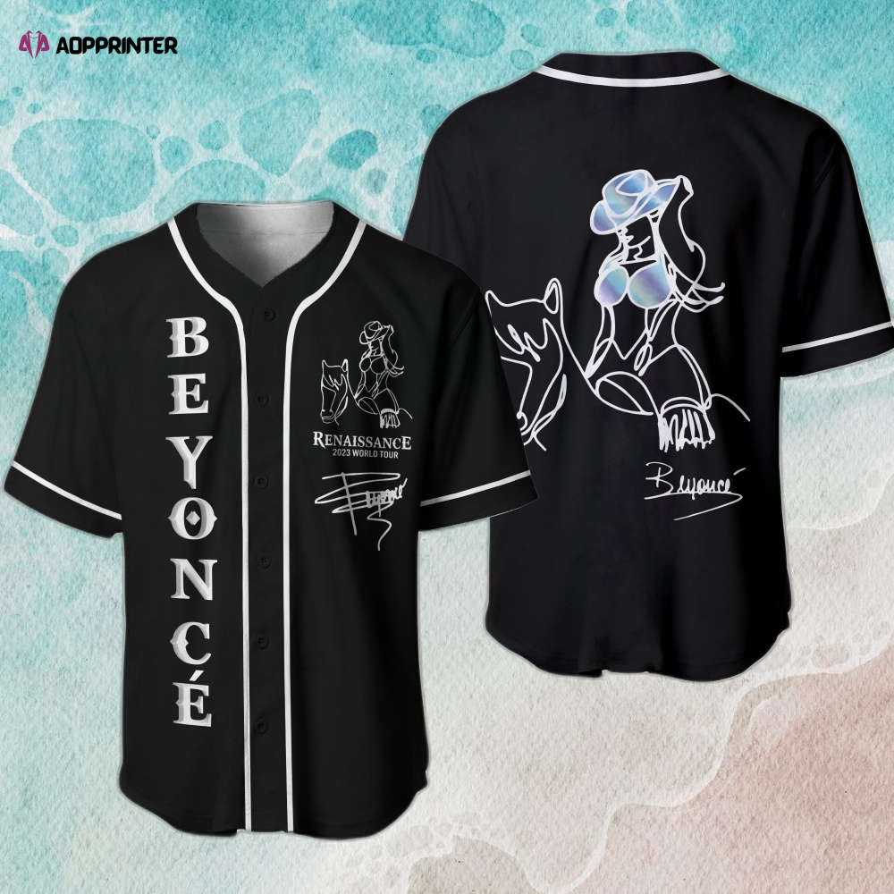 Beyonce Renaissance Tour 2023 Baseball Jersey: Exclusive Fan Merchandise - Aopprinter baseball jersey product view 1