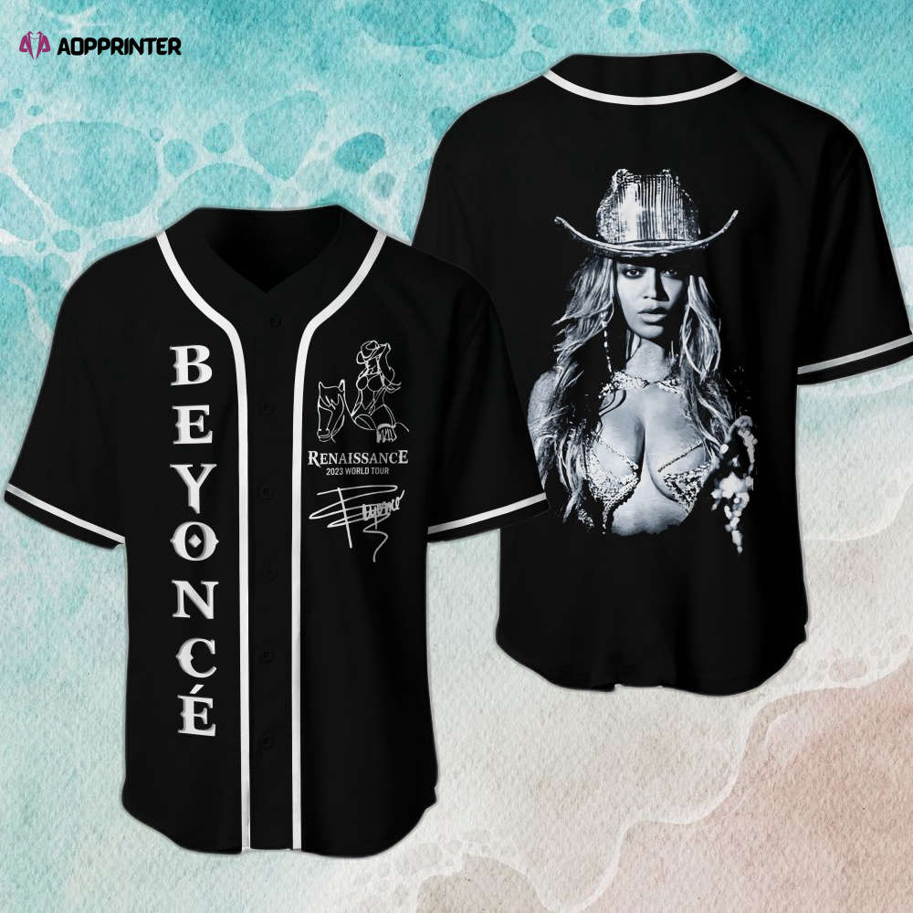 Beyonce Vintage Baseball Jersey: Retro Style Icon s Unique Fashion Statement - Aopprinter baseball jersey product view 1