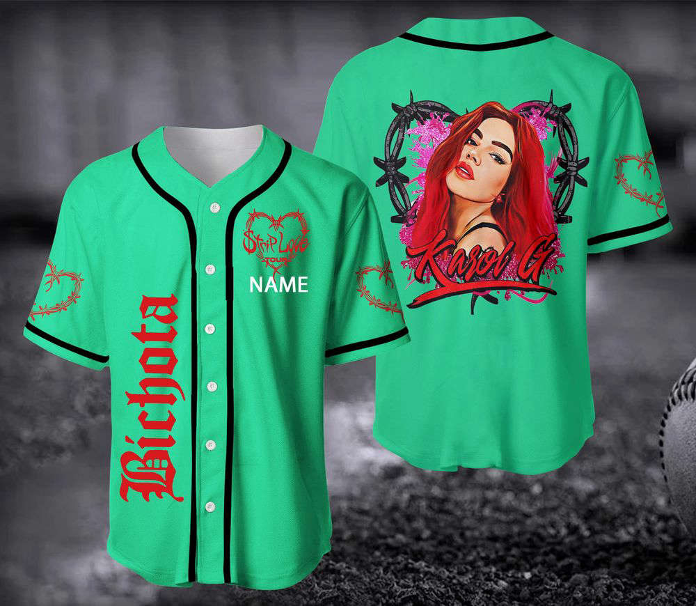 Bichota Baseball Jersey Shirt - lylyprint.com baseball jersey product view 3