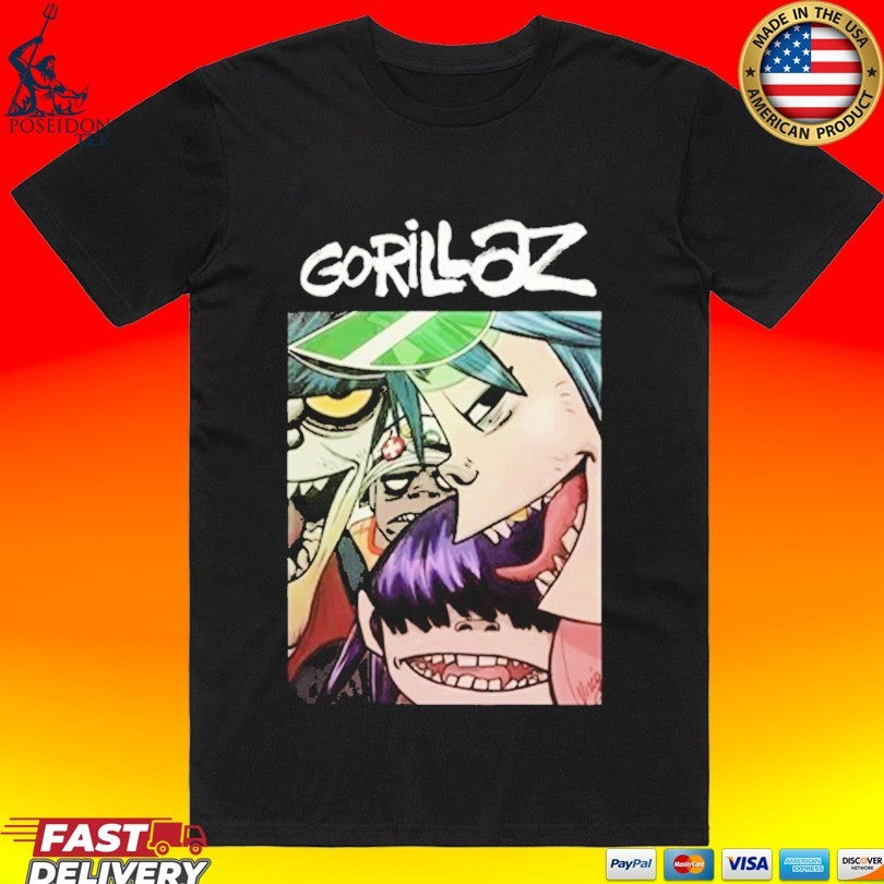 Billie Eilish Gorillaz Band T-shirt Unisex T-shirt, Sweatshirt, Hoodie, Long Sleeve Tee - T-Shirt, Sweatshirt, Hoodie