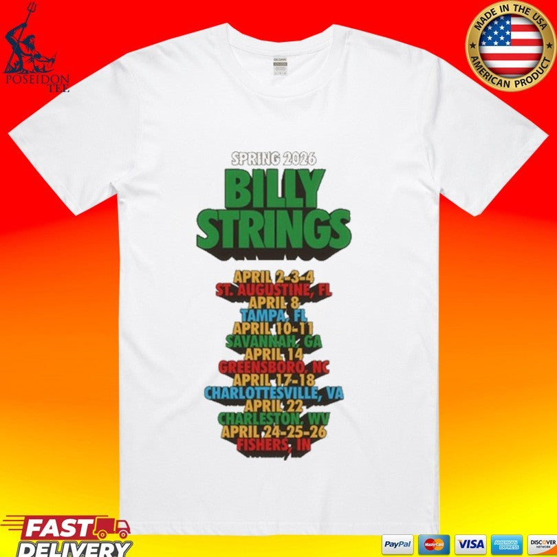 Billy Strings Spring 2026 Funky Text T-shirt Unisex T-shirt, Sweatshirt, Hoodie, Long Sleeve Tee - T-Shirt, Sweatshirt, Hoodie