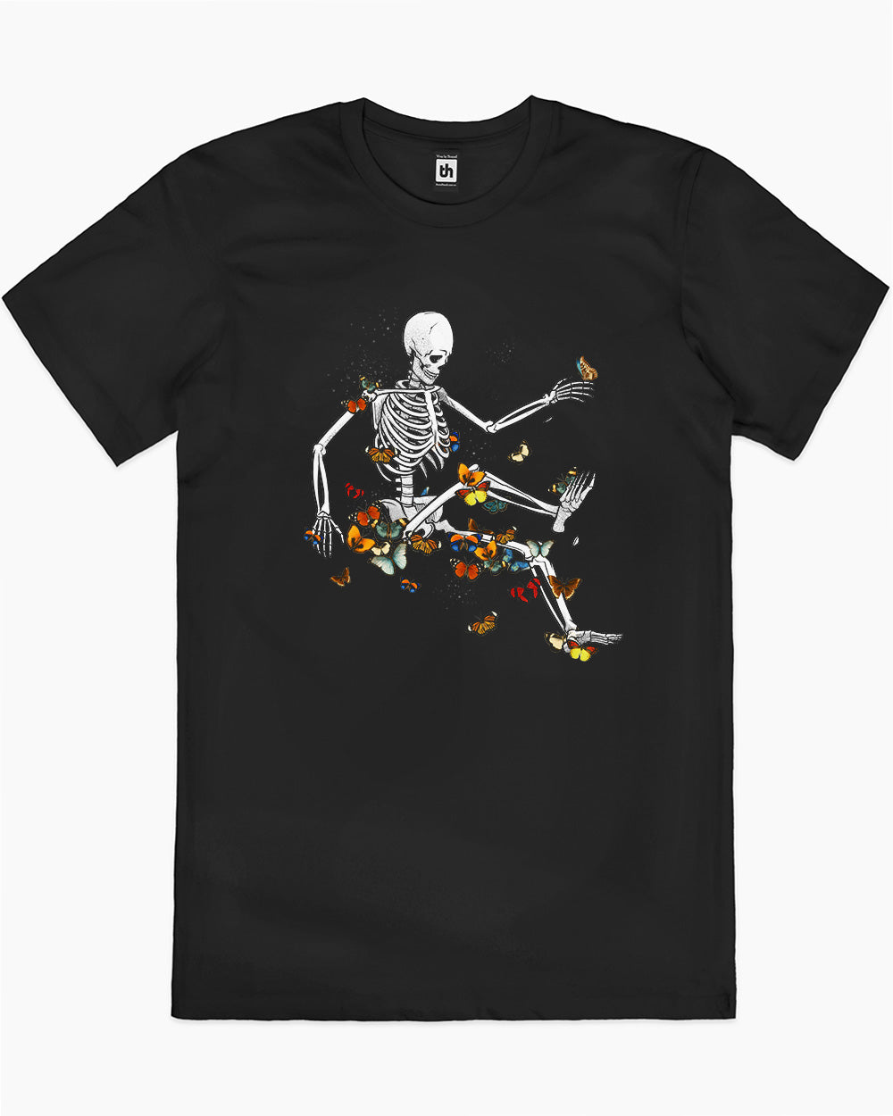 Skeleton and Butterflies T-Shirt Unisex T-shirt, Sweatshirt, Hoodie, Long Sleeve Tee - T-Shirt, Sweatshirt, Hoodie