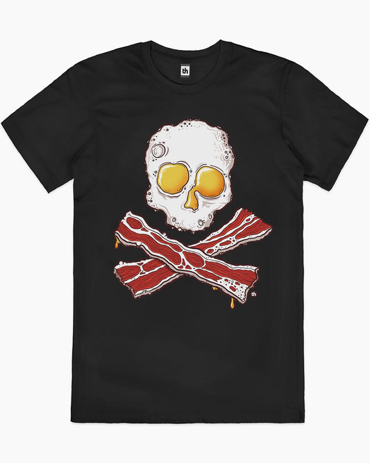 Bacon and Eggs Jolly Roger T-Shirt Unisex T-shirt, Sweatshirt, Hoodie, Long Sleeve Tee - T-Shirt, Sweatshirt, Hoodie