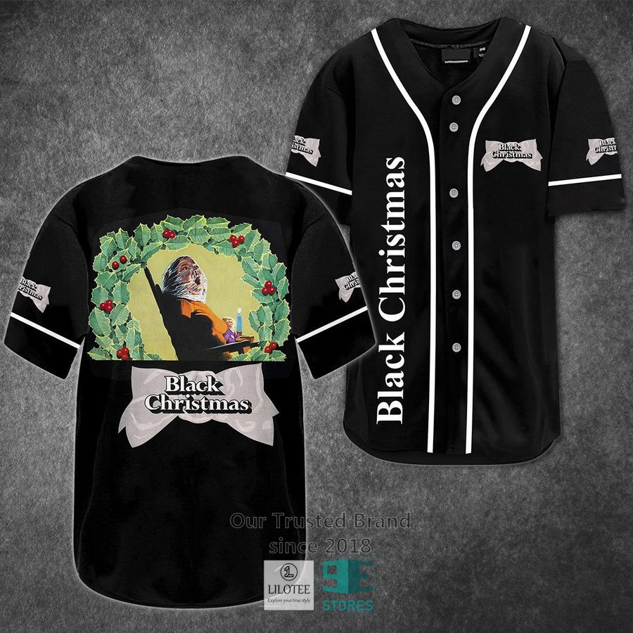 Black Christmas Horror Movie Baseball Jersey baseball jersey product view 1