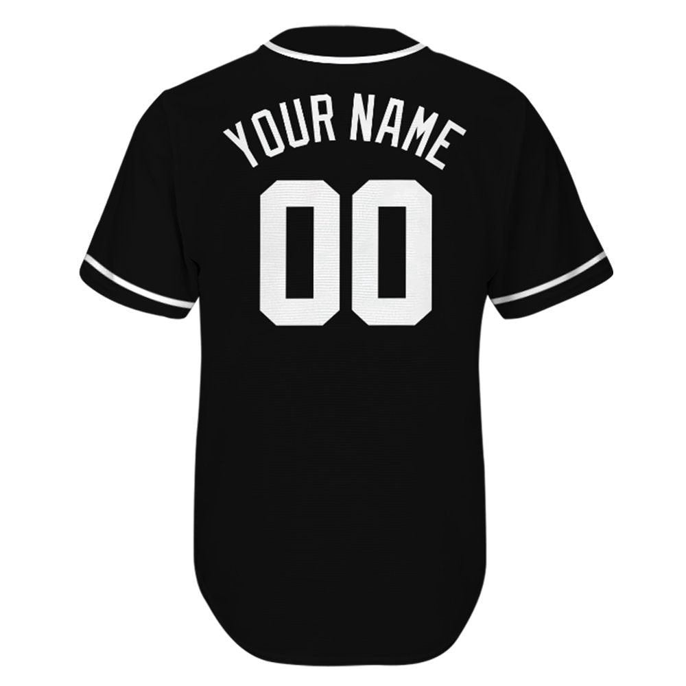 Black Sport Baseball Jerseys Personnalisé - lylyprint.com baseball jersey product view 2