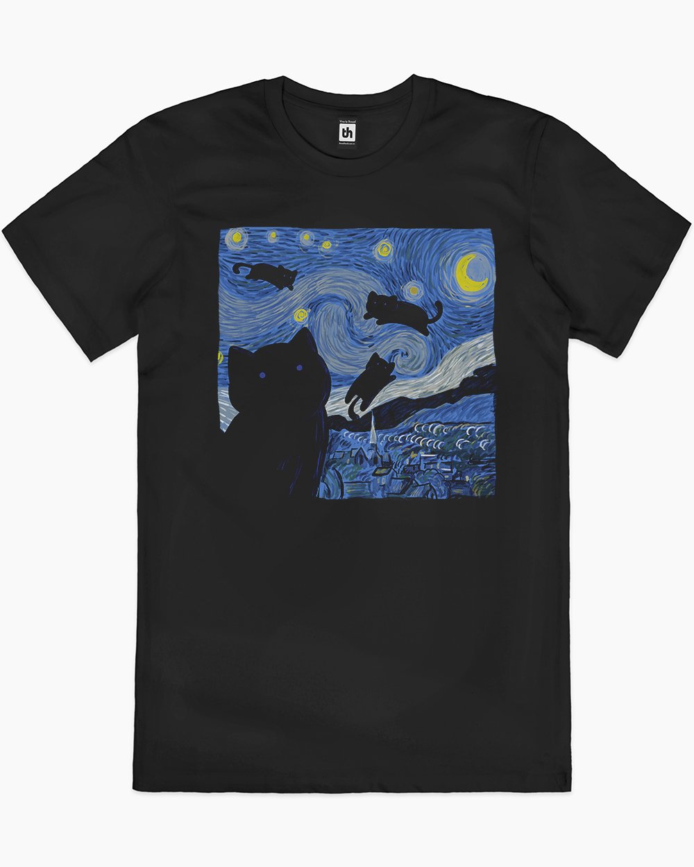 The Starry Cat Night T-Shirt Unisex T-shirt, Sweatshirt, Hoodie, Long Sleeve Tee - T-Shirt, Sweatshirt, Hoodie