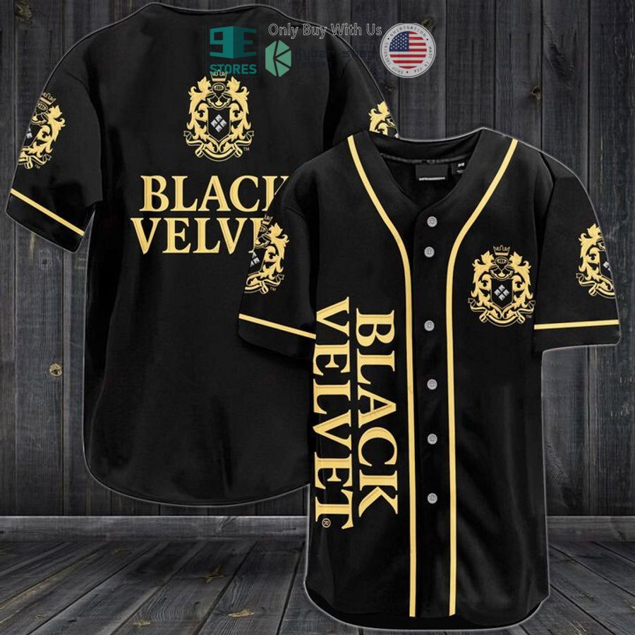 BEST Black Velvet logo black Baseball Jersey baseball jersey product view 1