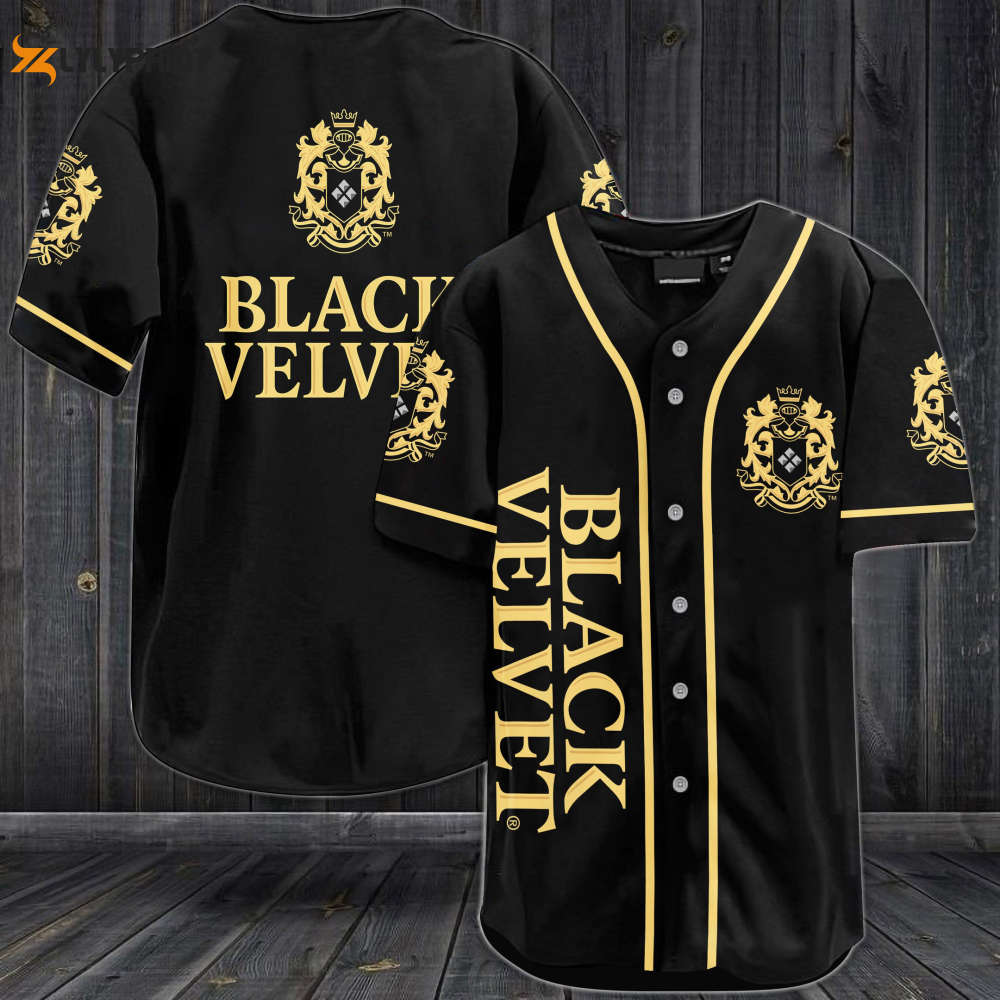 Black Velvet Whiskey Baseball Jersey - lylyprint.com baseball jersey product view 1