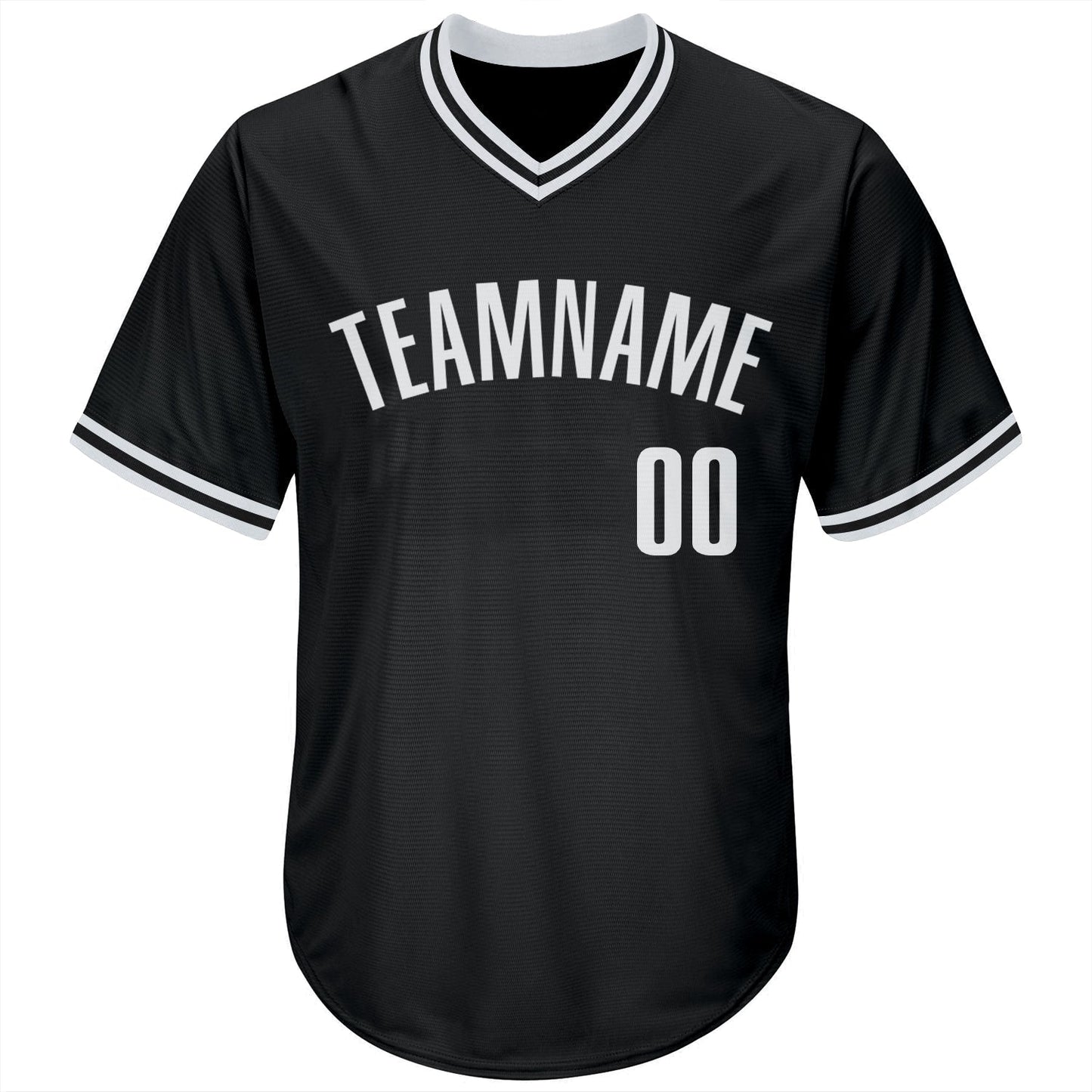 Custom Black White Authentic Throwback Rib-Knit Baseball Jersey Shirt baseball jersey product view 2