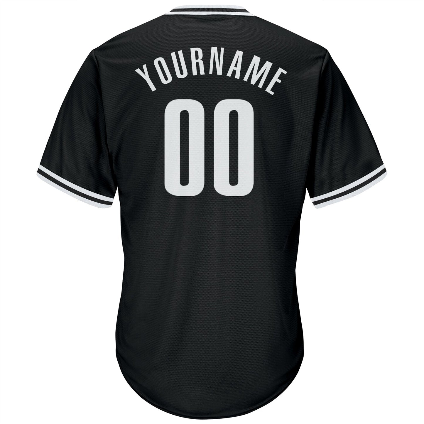 Custom Black White Authentic Throwback Rib-Knit Baseball Jersey Shirt baseball jersey product view 3