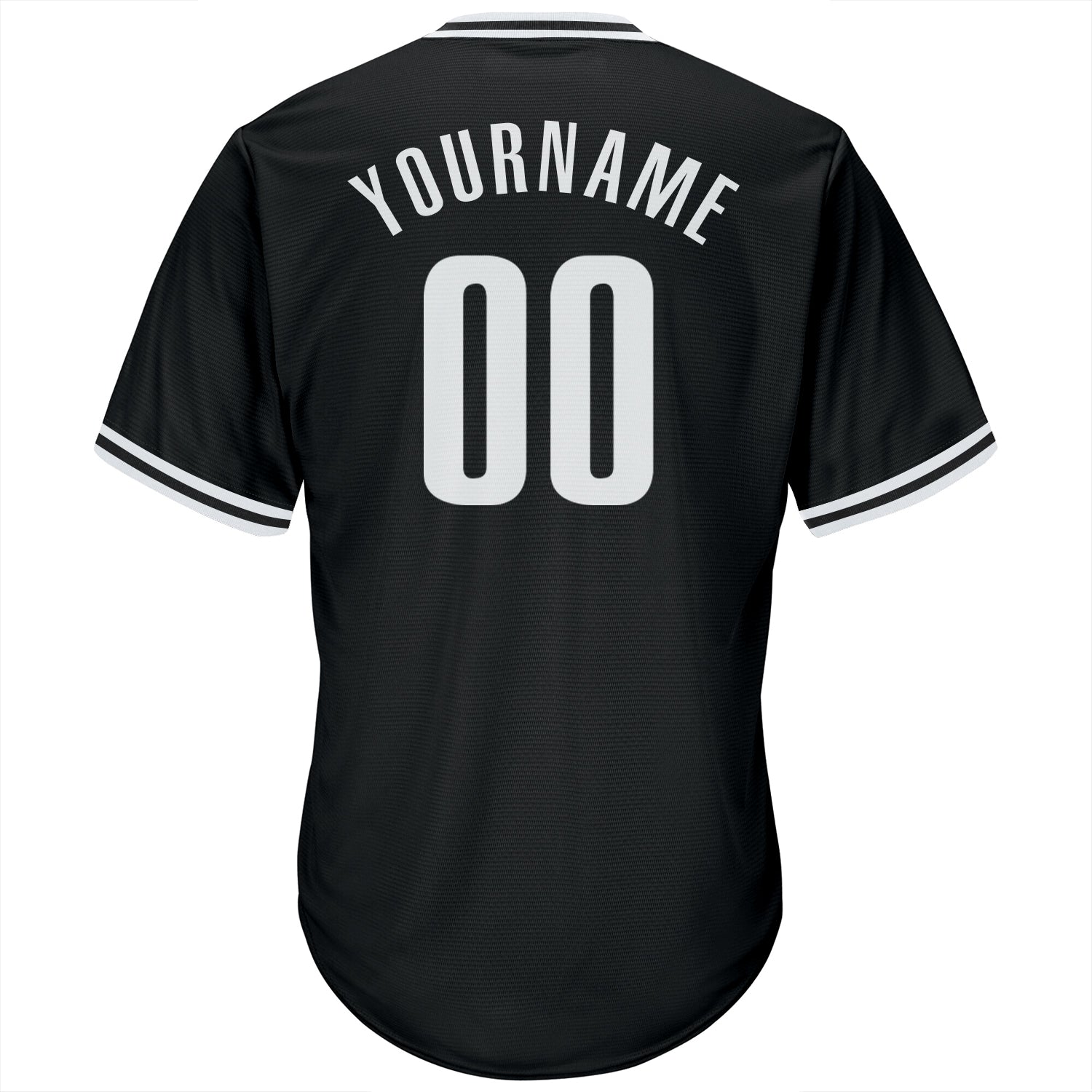 Custom Black White Authentic Throwback Rib-Knit Baseball Jersey Shirt baseball jersey product view 3