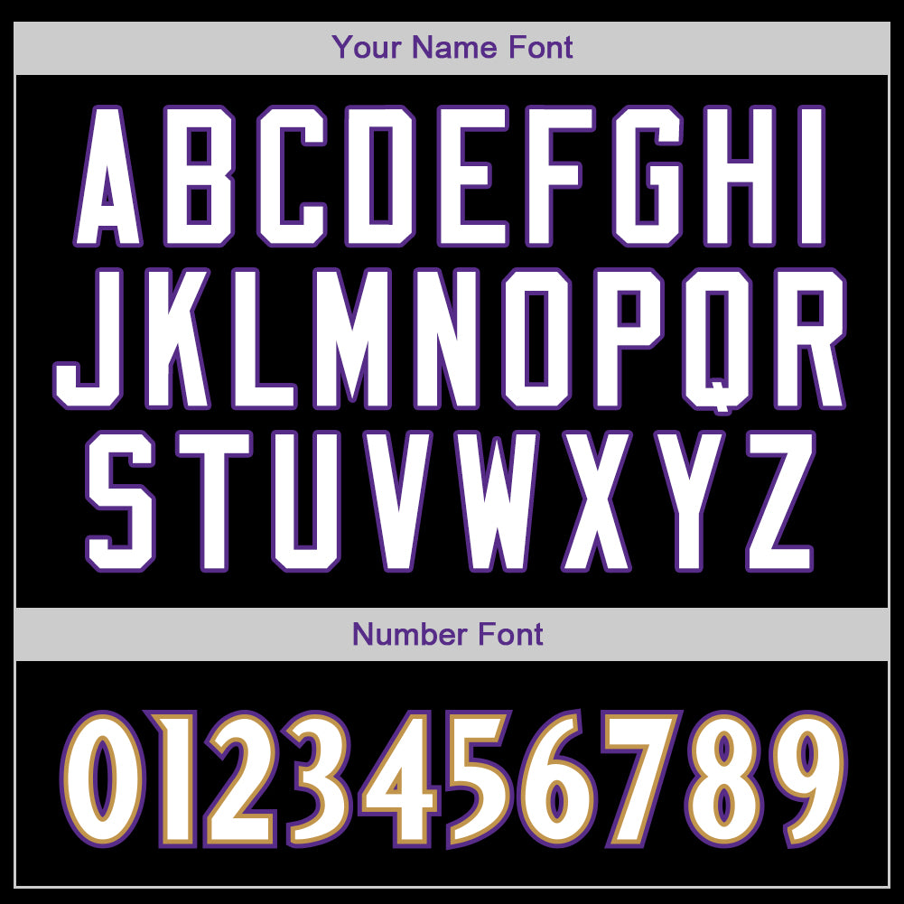 Custom Black White-Purple Authentic Baseball Jersey baseball jersey product view 5