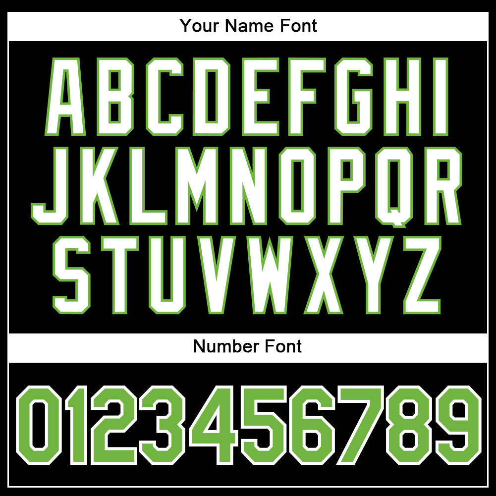 Custom Black White Pinstripe Neon Green-White Authentic Baseball Jersey baseball jersey product view 5