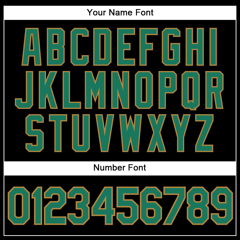 Custom Black Kelly Green Pinstripe Kelly Green-Old Gold Authentic Baseball Jersey baseball jersey product view 5