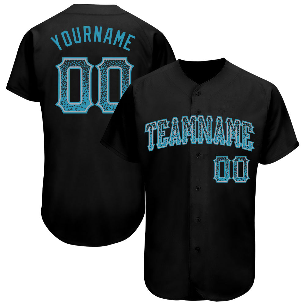 Custom Black Panther Blue-Gray Authentic Drift Fashion Baseball Jersey baseball jersey product view 1