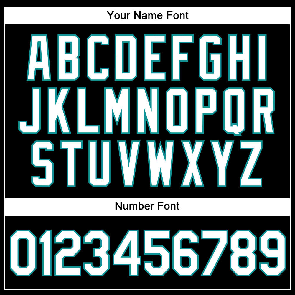 Custom Black Teal Pinstripe White-Teal Authentic Baseball Jersey baseball jersey product view 5