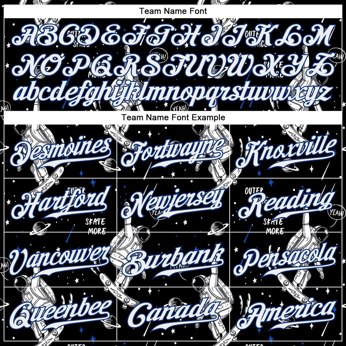 Custom Black White-Royal 3D Pattern Design Astronaut Authentic Baseball Jersey baseball jersey product view 4