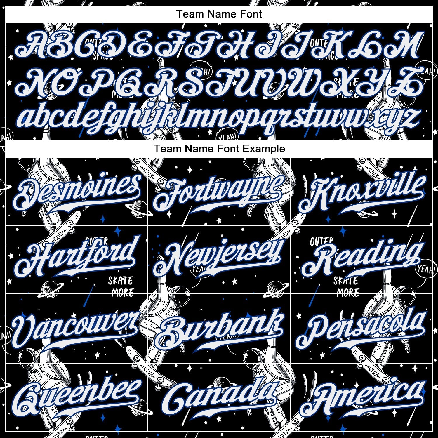 Custom Black White-Royal 3D Pattern Design Astronaut Authentic Baseball Jersey baseball jersey product view 4