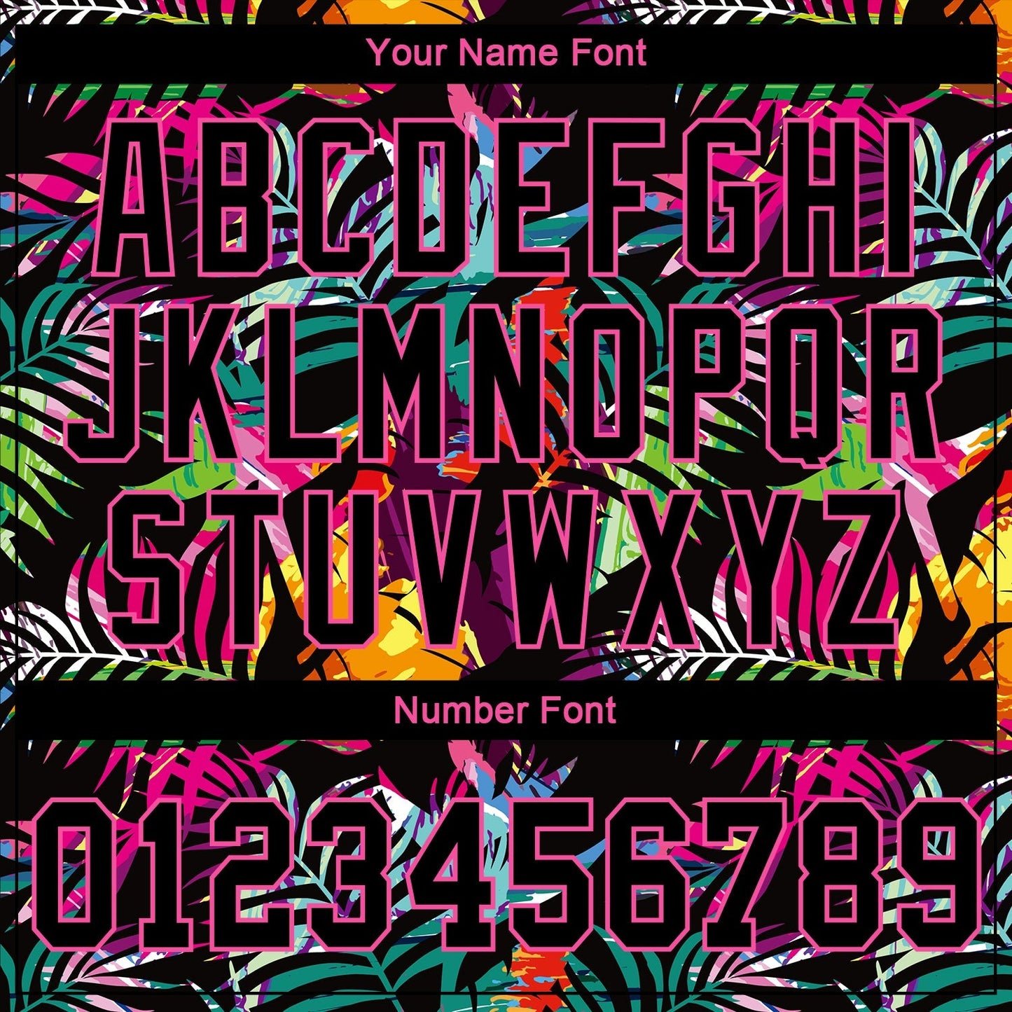 Custom Black Black-Pink 3D Pattern Design Tropical Palm Leaves Authentic Baseball Jersey baseball jersey product view 5