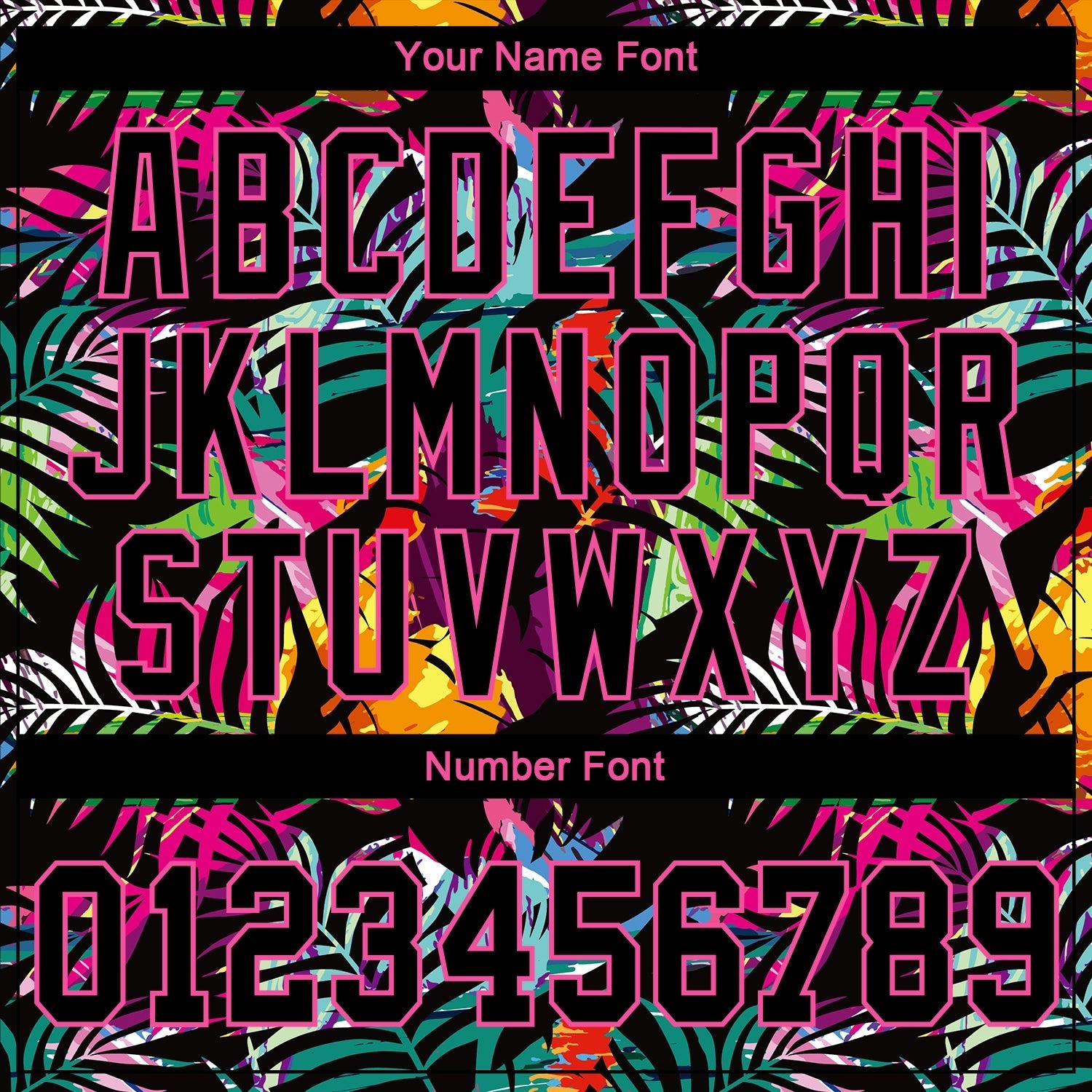 Custom Black Black-Pink 3D Pattern Design Tropical Palm Leaves Authentic Baseball Jersey baseball jersey product view 5