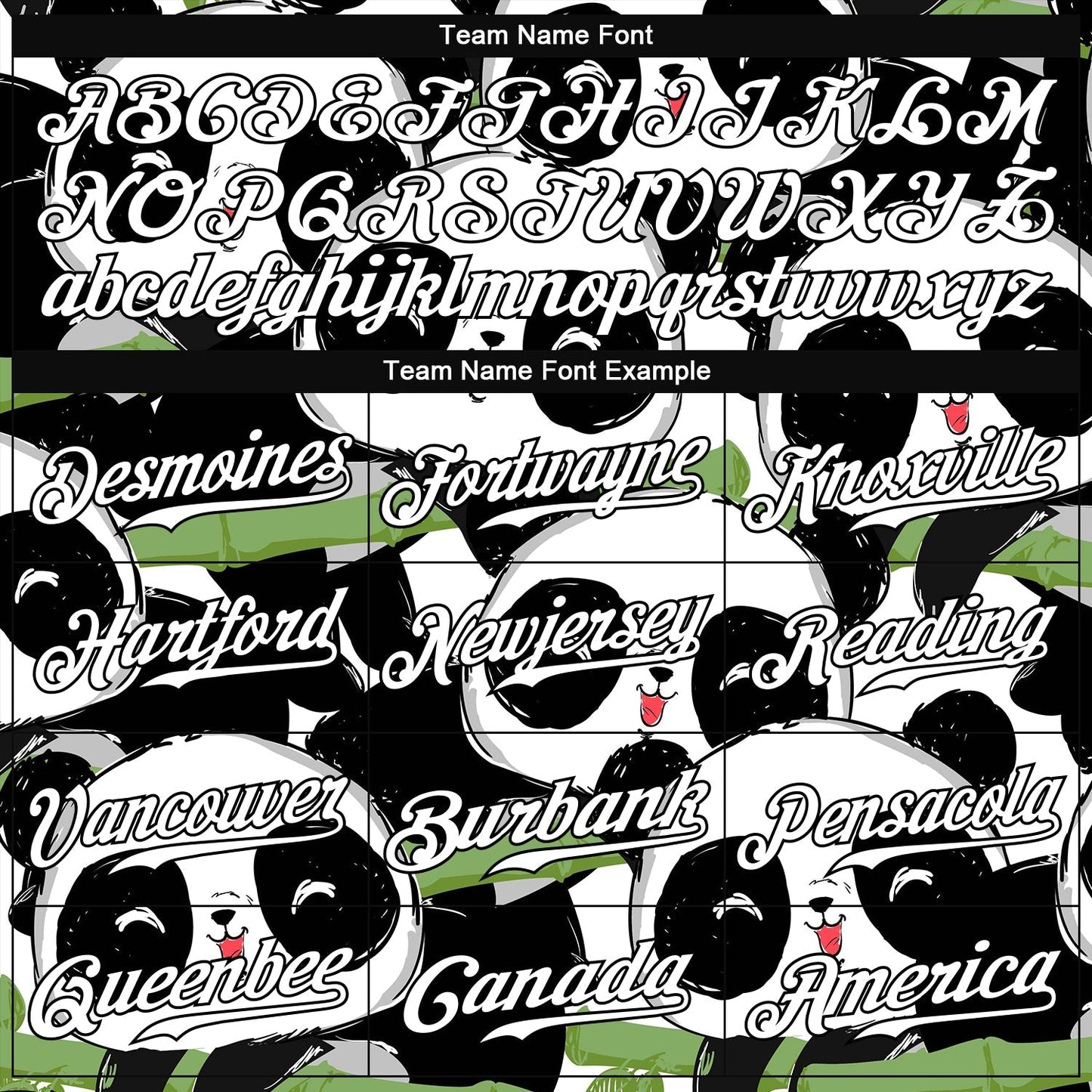 Custom Black White-Black 3D Pattern Design Pandas Authentic Baseball Jersey baseball jersey product view 4
