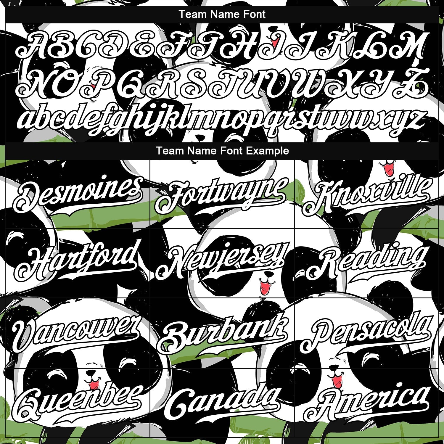 Custom Black White-Black 3D Pattern Design Pandas Authentic Baseball Jersey baseball jersey product view 4