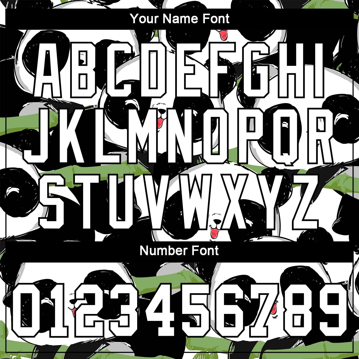 Custom Black White-Black 3D Pattern Design Pandas Authentic Baseball Jersey baseball jersey product view 5